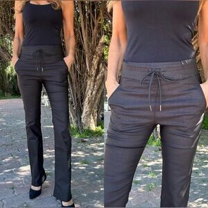 BEVY FLOG Loren Black Herringbone straight leg pants -24